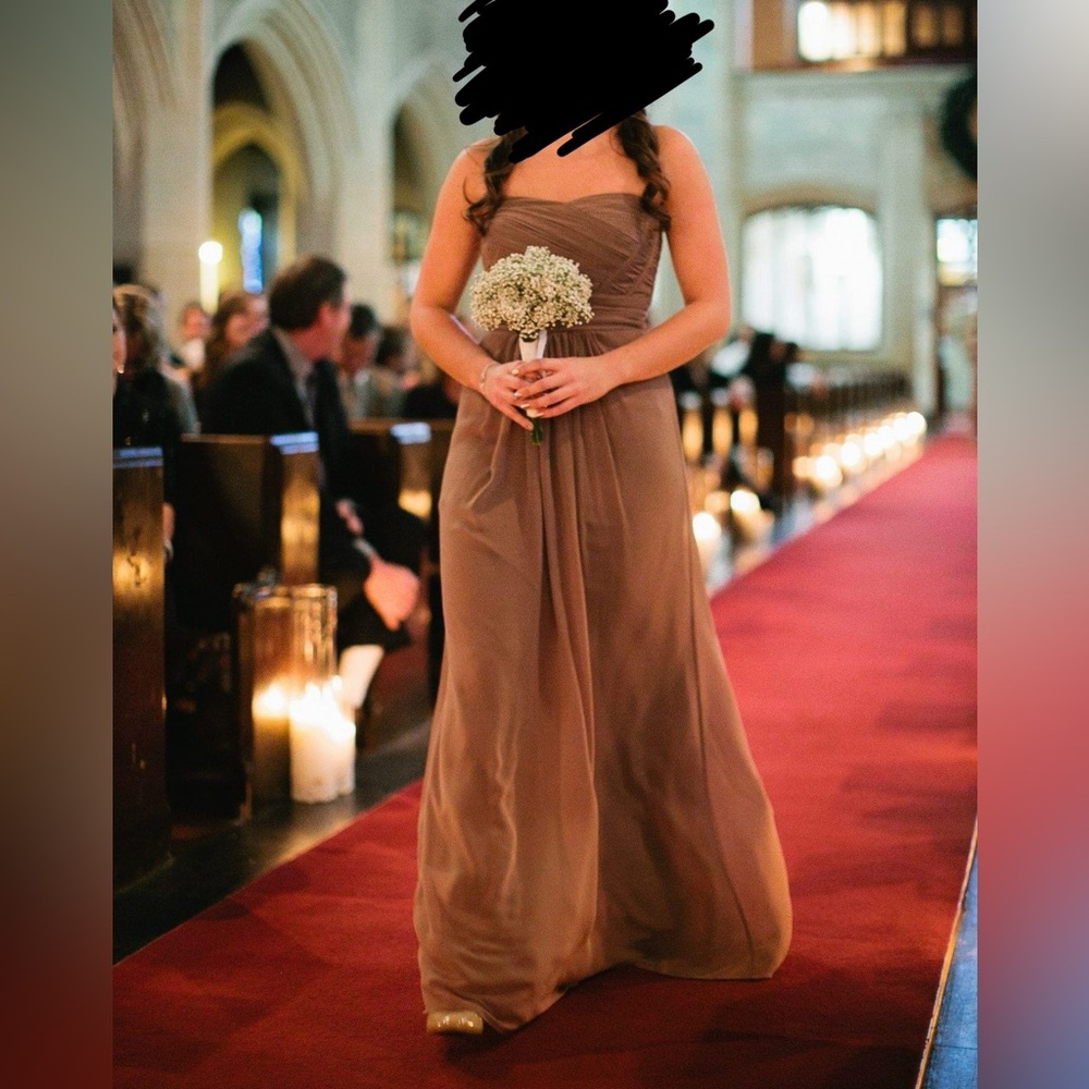 Size 4 latte color bridesmaid dress